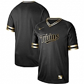 Twins Blank Black Gold Nike Cooperstown Collection Legend V Neck Jersey Dzhi,baseball caps,new era cap wholesale,wholesale hats
